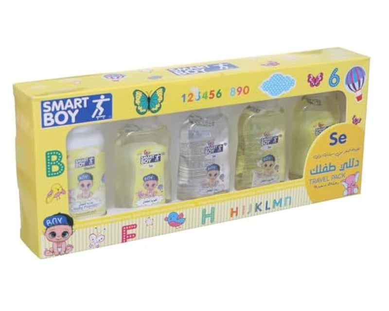 Baby Skin & Hair Care Set (Shampoo + Conditioner + Powder + Oil + Lotion), Yellow DR-A-624 - Image 1