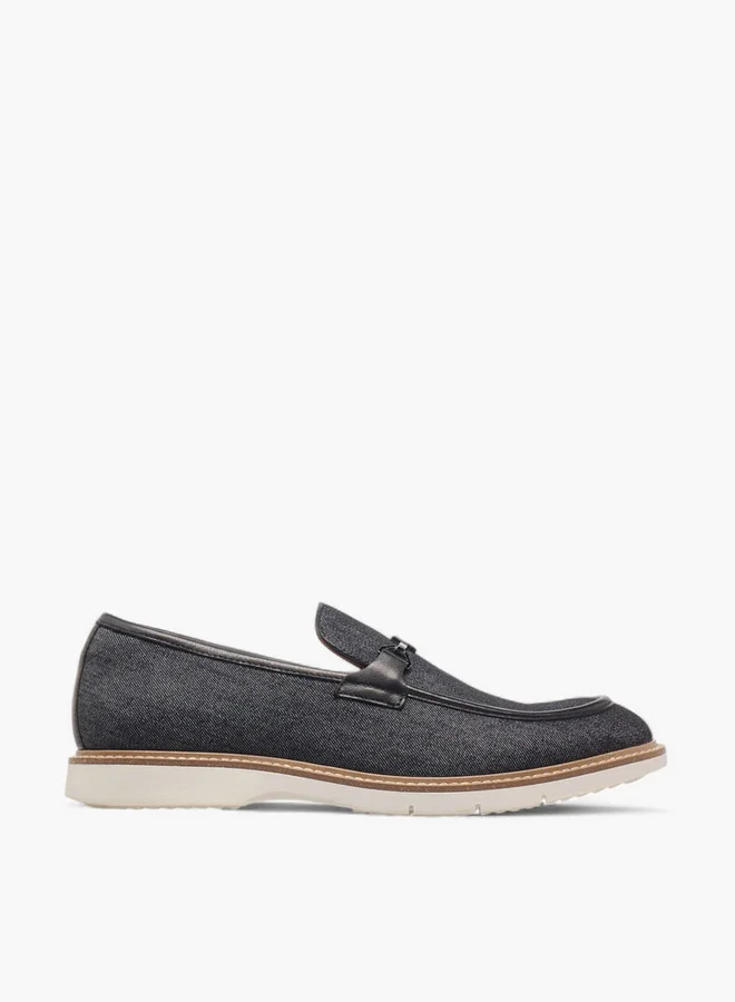 DUCHINI Men's Textured Slip-On Loafers