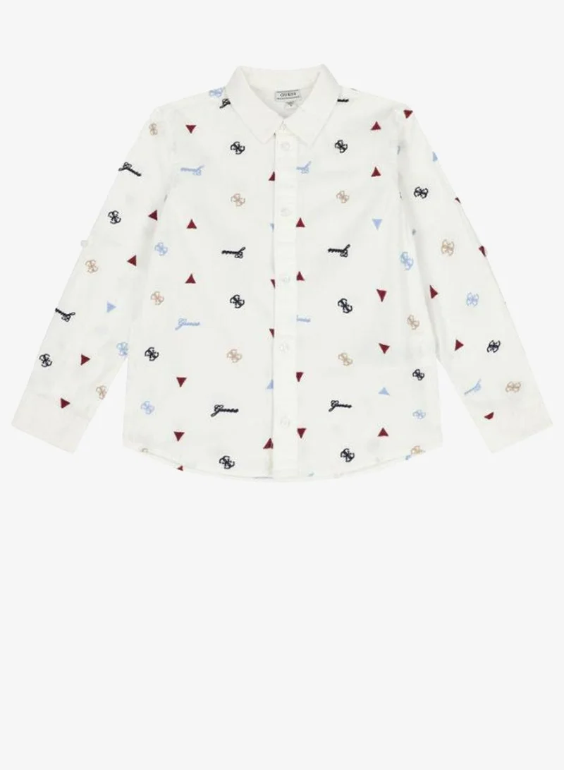 GUESS Infant Printed Long Sleeve Regular Fit Shirt