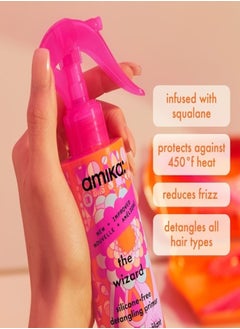 amika Amika The Wizard Detangling Hair Primer – Multi-Benefit Leave-In Conditioner & Heat Protectant Spray for All Hair Types, Smoothes, Detangles, Controls Frizz, and Preps for Styling – 5 oz / 150 ml  - Image 4