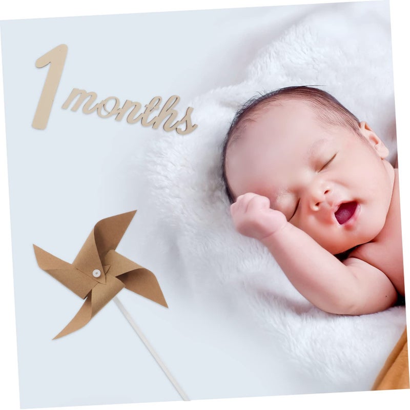 Pretzeloom Windmill Photography Props For Newborn Monthly Milestone Shots - Image 5