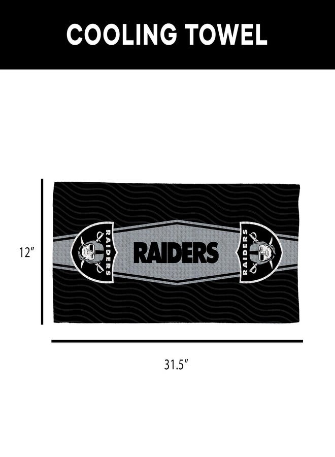 Northwest Las Vegas Raiders NFL Fast Flow Mesh Cooling Towel 12 x 31.5 Inches - Image 3