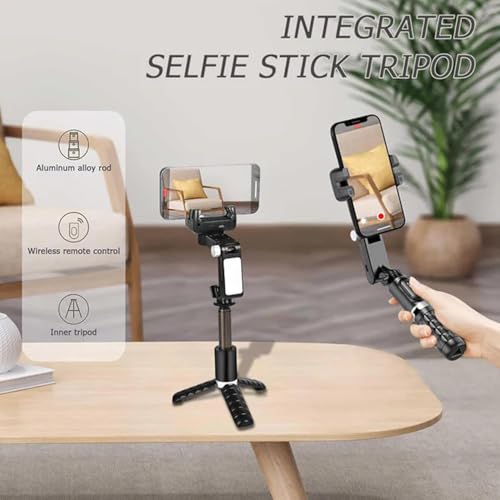 CHAMPKIA 360° Smart Shooting Gimbal with Face & Object Tracking,Auto-Rotation Tripod Stand, Rechargeable Battery & Glowing Lights, Ideal for Vlogging, Live Streaming & Video Calls (KM01) - Image 2