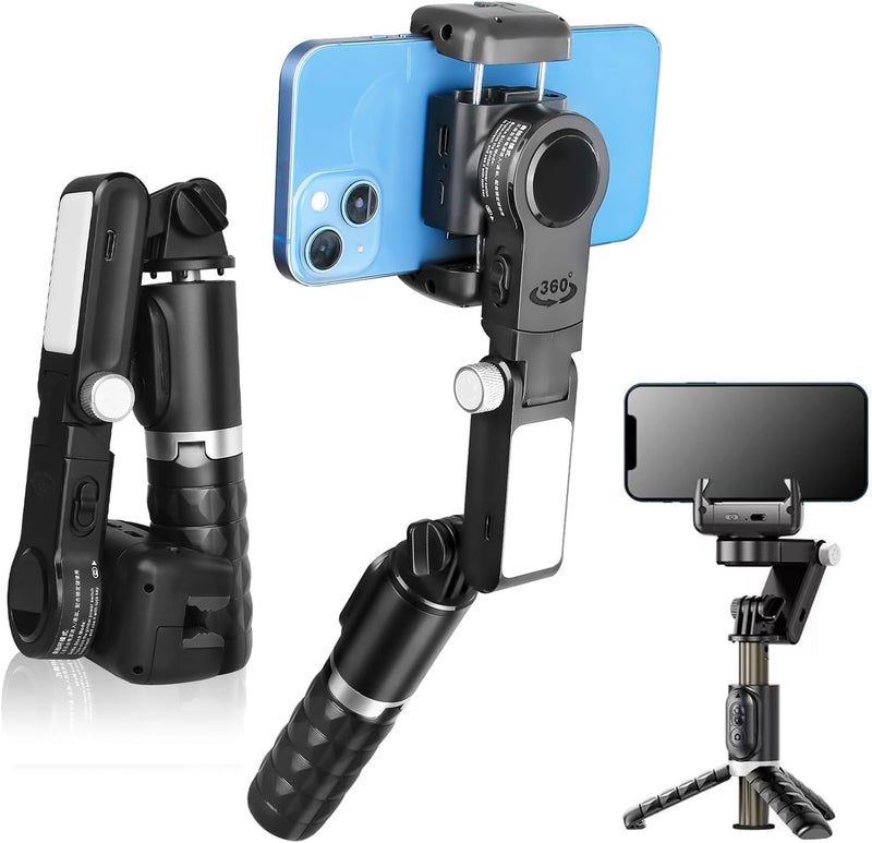 CHAMPKIA 360° Smart Shooting Gimbal with Face & Object Tracking,Auto-Rotation Tripod Stand, Rechargeable Battery & Glowing Lights, Ideal for Vlogging, Live Streaming & Video Calls (KM01) - Image 3