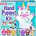 EZCRA Unicorn Hand Puppet Making Kit for Kids Age 58 DIY Puppet Making Craft Kit Creative Arts Crafts Set Educational Gift Pretend Play Toys 8 Projects Extra Stickers for Decoration - Image 3