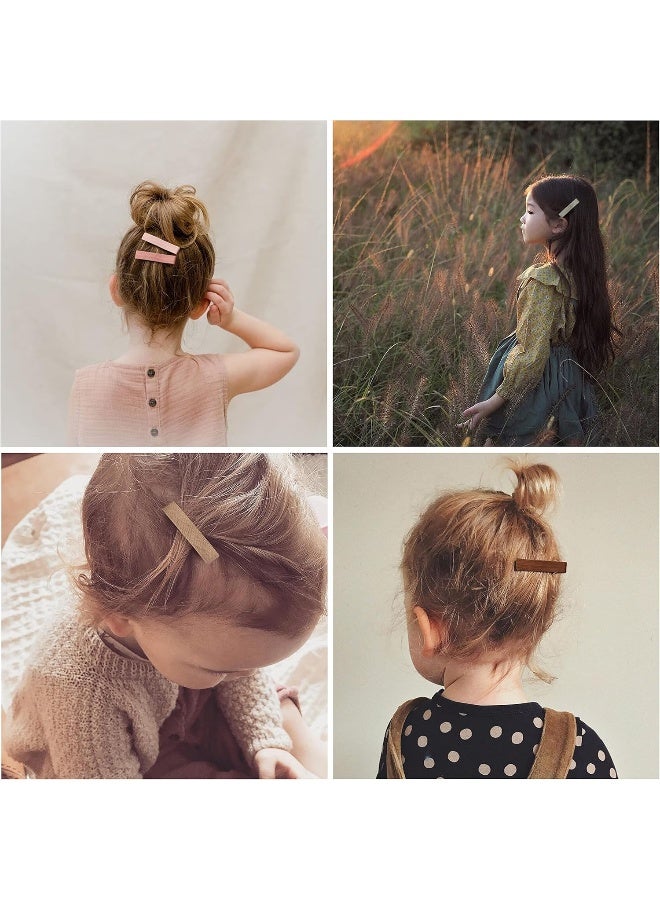 Fancy Clouds Hair Clips for Women and Girls, Assorted 40 pcs Flower Print and Neutral Color Handmade Barrettes - Image 3