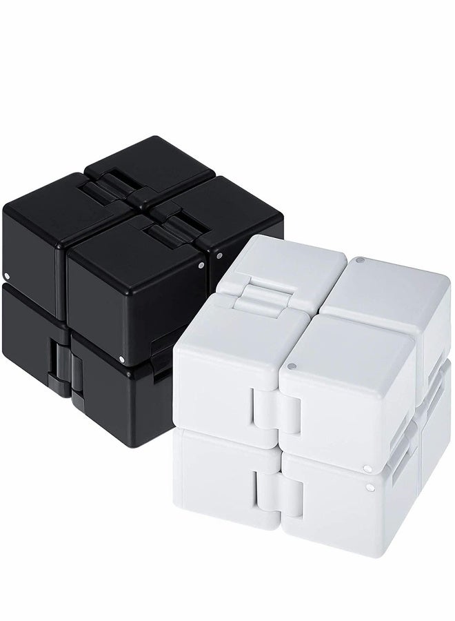 2 Pack Infinity Cube Fidget Toys Fidget Blocks, Mini Infinity Cube Desk Toy Stress Relief Toys, Cube ADHD Desk Toy for Kids and Adults, Sensory Toys for Autistic Children - Image 1