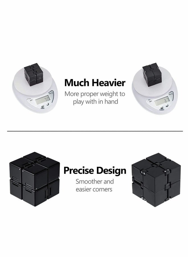 2 Pack Infinity Cube Fidget Toys Fidget Blocks, Mini Infinity Cube Desk Toy Stress Relief Toys, Cube ADHD Desk Toy for Kids and Adults, Sensory Toys for Autistic Children - Image 2