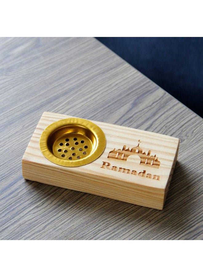 NIBEMINENT Ramadan Incense Holder Beige/Gold 13.5x6.5x2.8cm - Image 2