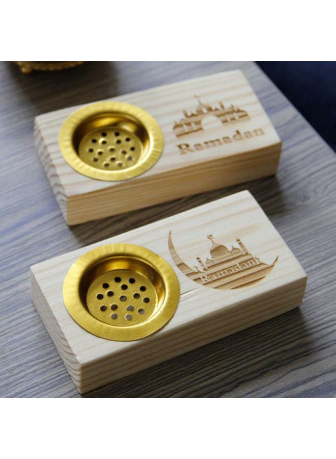 NIBEMINENT Ramadan Incense Holder Beige/Gold 13.5x6.5x2.8cm - Image 3