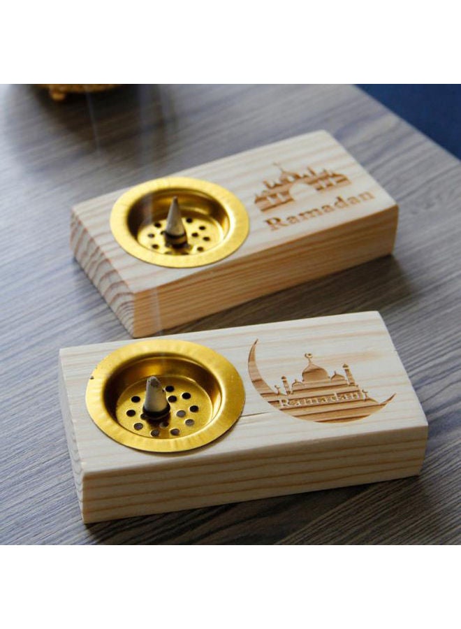 NIBEMINENT Ramadan Incense Holder Beige/Gold 13.5x6.5x2.8cm - Image 4