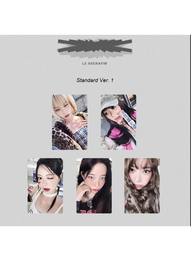 NIBEMINENT 5 قطع بطاقات لومي كيبوب LE SSERAFIM الساخنة لجمع الهدايا لمحبي المعجبين - Image 1