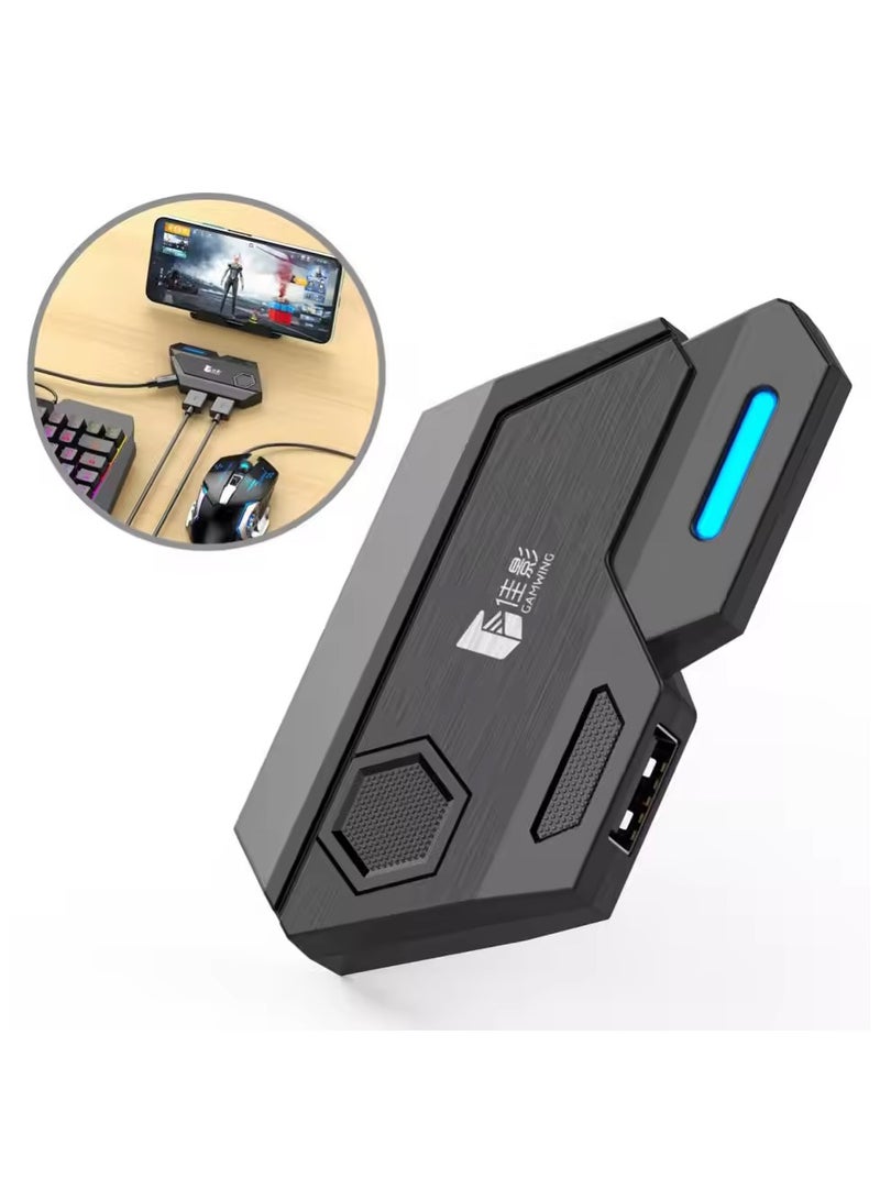 GAMWING Keyboard And Mouse Adapter Gamwing Mix SE Keyboard And Mouse Converter For Android Universal/IOS13.0 And Below Accessories - Mix SE Mobile Game Keyboard and Mouse Set [Mix Se Converter + K13 Keyboard + G4 Mouse + Stand] - Image 3