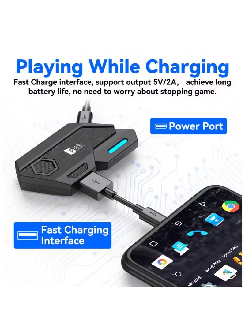 GAMWING Keyboard And Mouse Adapter Gamwing Mix SE Keyboard And Mouse Converter For Android Universal/IOS13.0 And Below Accessories - Mix SE Mobile Game Keyboard and Mouse Set [Mix Se Converter + K13 Keyboard + G4 Mouse + Stand] - Image 2