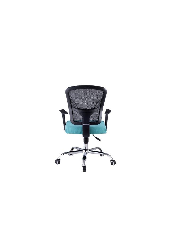 elhelow style Chair Modern Executive Mesh Office Chair Black&Blue 50X50X110 Cm  - Image 4