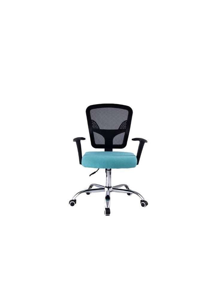 elhelow style Chair Modern Executive Mesh Office Chair Black&Blue 50X50X110 Cm  - Image 2