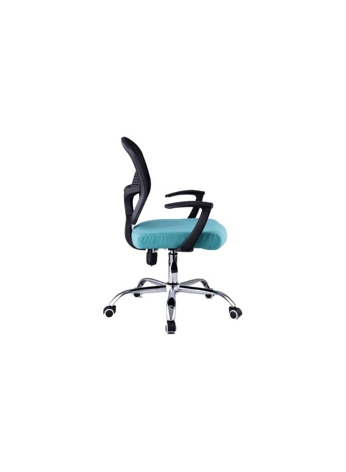 elhelow style Chair Modern Executive Mesh Office Chair Black&Blue 50X50X110 Cm  - Image 3