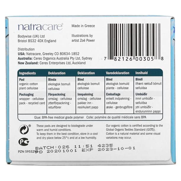 Natracare - Regular Ultra Pads - Organic - 14 Count - Pack of 3 - Image 3