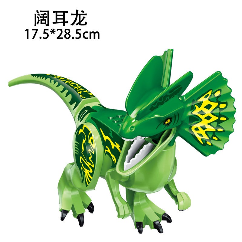 Large Dinosaur Model Blocks Triceratops Wide Eared Pterosaur Food Beef Tyrannosaurus Rex Raptor Assembled Toy - Image 4