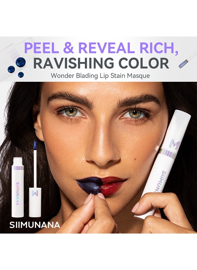 siimunana - Wonder Blading Lip Stain Peel Off Masque, Long Lasting, Waterproof And Transfer Proof Nude Lip Tint, Matte Finish Peel Off Lip Stain (Whimsical Warm Rose) - Image 1