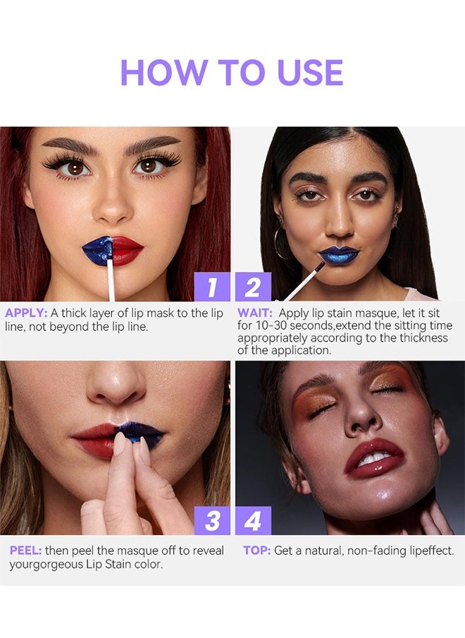 siimunana - Wonder Blading Lip Stain Peel Off Masque, Long Lasting, Waterproof And Transfer Proof Nude Lip Tint, Matte Finish Peel Off Lip Stain (Whimsical Warm Rose) - Image 1