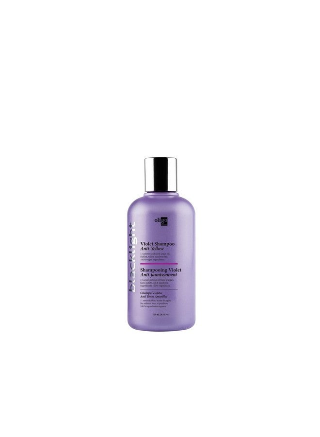 Oligo Professionnel Blacklight Violet Shampoo Sulfatefree Purple Shampoo Eliminates Yellow Tones Refreshes Faded Highlights Argan Oil 11 Amino Acids And Moisturizing Formula 8.5Oz - Image 1