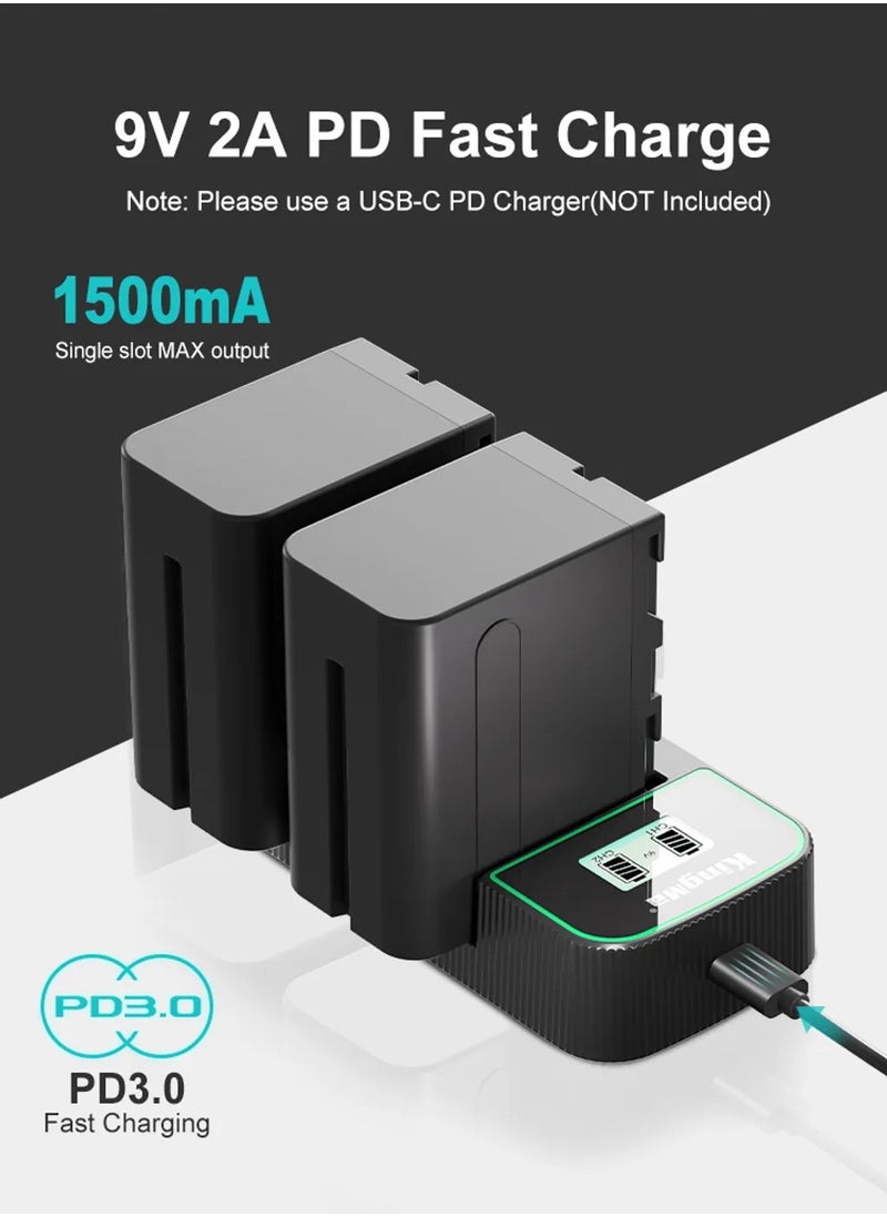 Kingma F550 Charger with USB-C Suitable for Sony NP-F550, 750, 970, 990 (BM058Q.NPF550) - pzsku/Z219005EF50946387FD9CZ/45/_/1720513067/ceebff2b-a69b-4e7f-9940-d8d62a538962