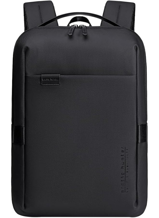 أركتيك هانتر حقيبة ظهر Arctic Hunter Slim للكمبيوتر المحمول، حقيبة ظهر أنيقة وخفيفة الوزن للأعمال لأجهزة الكمبيوتر المحمولة مقاس 15.6 بوصة، حقيبة ظهر مقاومة للماء للرجال والنساء للاستخدام اليومي في المكتب والجامعة، لون أسود - Image 1