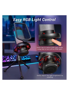 ميكروفون للألعاب، ميكروفون USB للكمبيوتر الشخصي، ميكروفون مكثف قلبي مع أوضاع RGB وسطوع قابل للتعديل، كتم الصوت السريع، التحكم في الكسب، للبث والبث والتسجيل، ميكروفون سطح المكتب PS4/5 TC310 - pzsku/Z219049F3E42828FF9BF7Z/45/_/1715338938/f60dac2a-5c66-4a55-955d-e730a76476a9