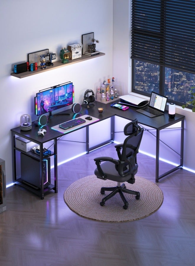 zanotta Zanotta l-shaped Gaming Table Computer Desk With Corner Stand reversible
