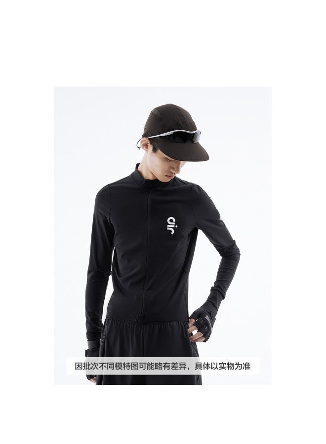 Waxbird Men's Spring/summer Long Sleeve Zipper Design Slim Fit Stretch Men's Fashion Sports T-shirt - Image 3