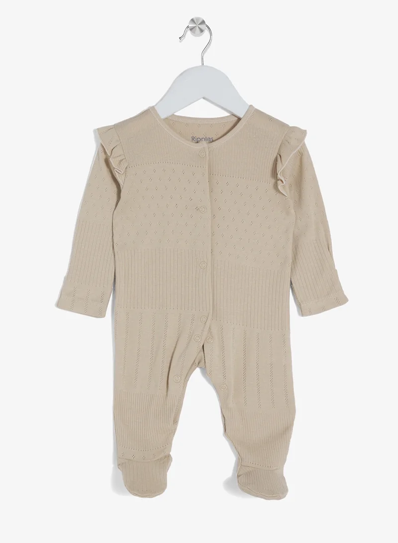 ريبلز مع نمشي رومبر أطفال بأكمام طويلة وأقدام مغلقة