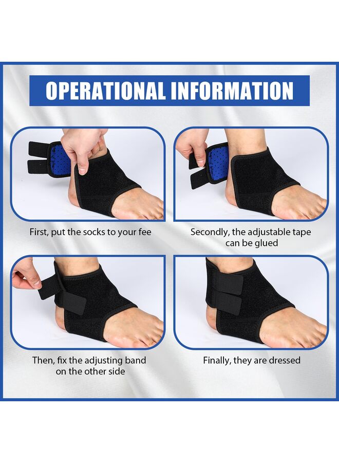 LAMAY 2 PCS Kids Ankle Brace Set Foot Support Stabilizer Wraps Protector Guard Knitted Ankle Sleeve Sock Support Compression Socks for Injury Prevention Black - Image 4