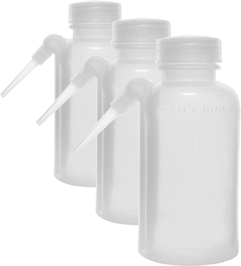EISCO Wash Bottle, 250ml - Polyethylene - Translucent, Unbreakable - Screw Cap with Down Spout for Dispensing Liquid Labs (Pack of 3) - Image 1