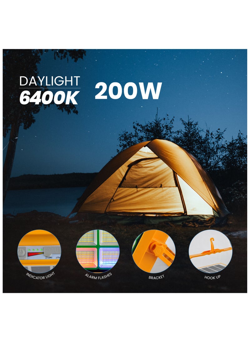 STAR TRACK STAR TRACK 200W Solar Emergency Light - Portable, Bright, and Long-Lasting for Home, Camping, and Power Outages  - Image 2