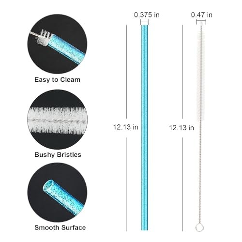 Beonsky Replacement Straw for Stanley Cup 40 oz 30 oz 64 oz Tumbler, 10 Pack Long Reusable Color Straws with Cleaning Brush, Dishwasher Safe, Plastic Straws for stanley cup accessories - Image 2
