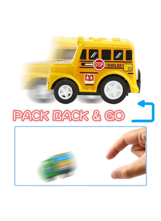 Funcorn Toys Funcorn Toys Pull Back Car, 12 Pack Assorted Mini Plastic Vehicle Set, Pull Back Truck and Car Toys for Boys Kids Toddler Party Favors,Die Cast Car Toy Play Set  - Image 3