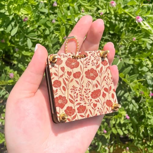 Happinit Pocket Flower Press Small Flowers Press Kit Micro Flower Pressing Mini Plant Preservation Kit for Arts and Crafts Lovers Gold - Image 1
