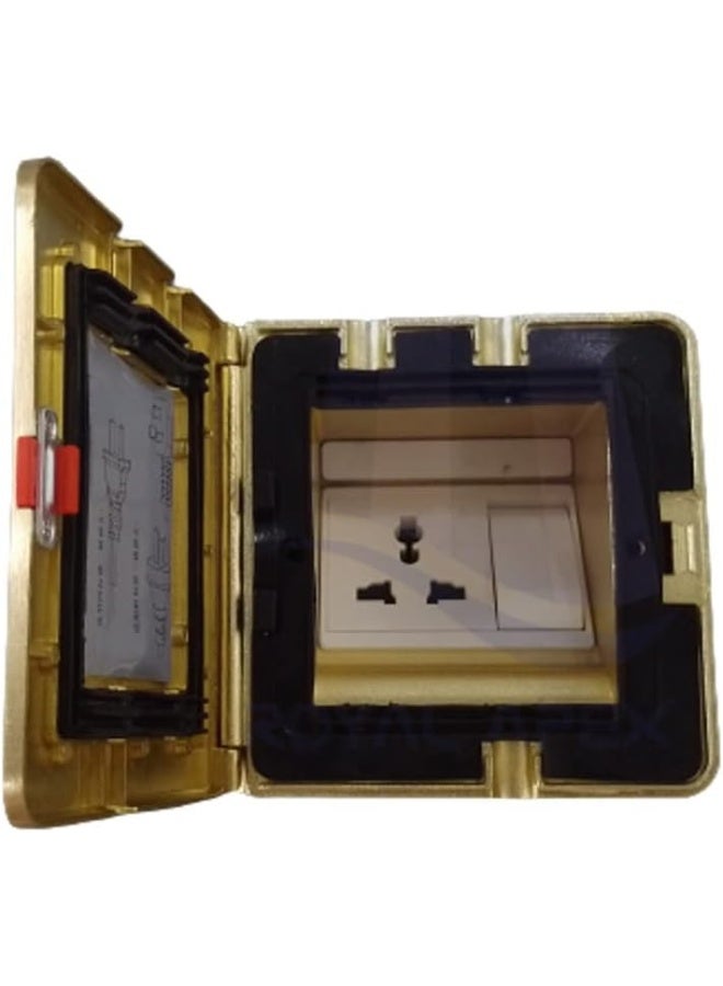 Royal Apex Electrical Floor Socket Box Waterproof Ip55 With 1 Gang Socket 13A And Switch For Table Office Desktop Restaurant Kitchen Cafe Countertop - Image 2