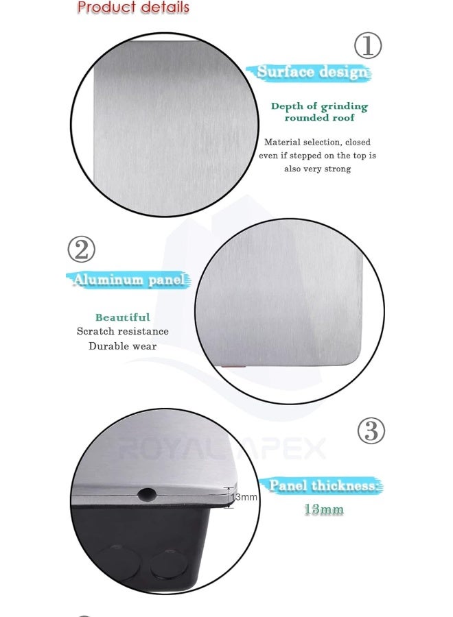 Royal Apex Electrical Floor Socket Box Waterproof Ip55 With 1 Gang Socket 13A And Switch For Table Office Desktop Restaurant Kitchen Cafe Countertop - Image 5