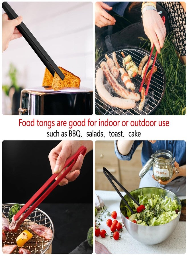 Armrouns 2PCS Silicone Trivet Tongs Anti-slip, 11.8" Silicone Kitchen Tong, Toast Tongs for Cooking, Long BBQ Grilling Tong for Toaster, Pan Fried Steak, Barbecue and Salad. - Image 4