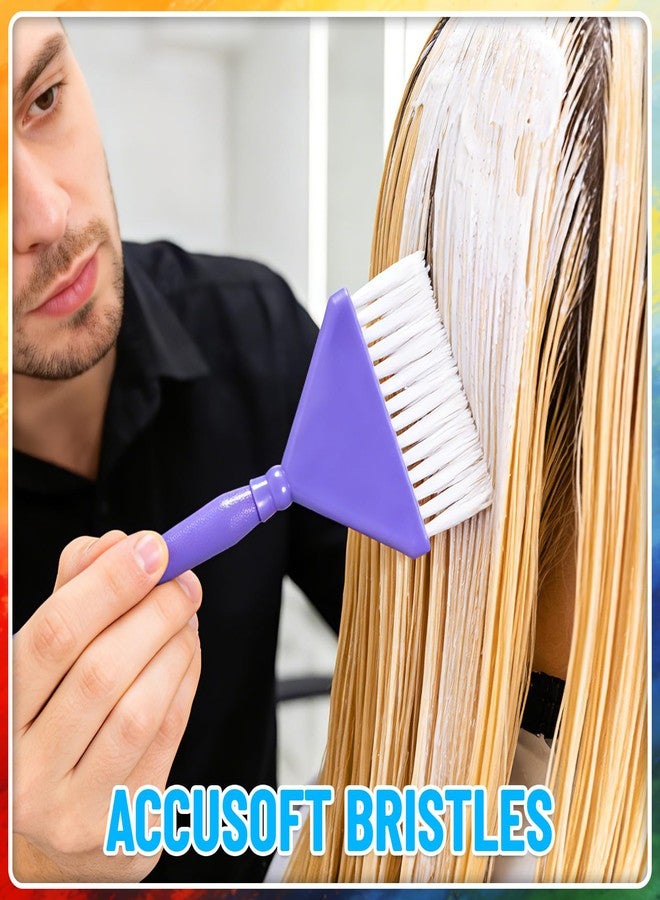 SIMPOR 6 Piece Hair Dye Brush and Comb Set, Professional Hair Color Brush Kit with Highlighting Combs, Tint Brushes with Metal Pintail for Salon and Home DIY Use - Image 4