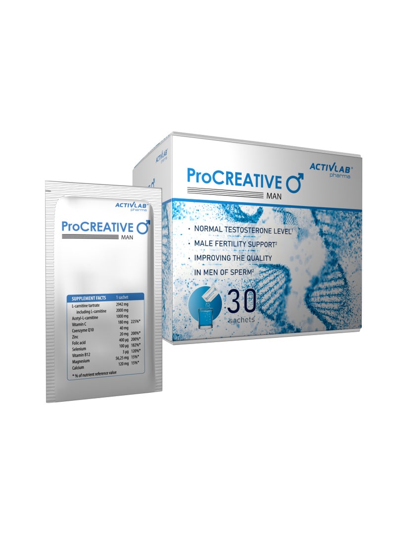 Activlab Pharma ProCreative Man, 30 sachets, fertility support for men - Image 2