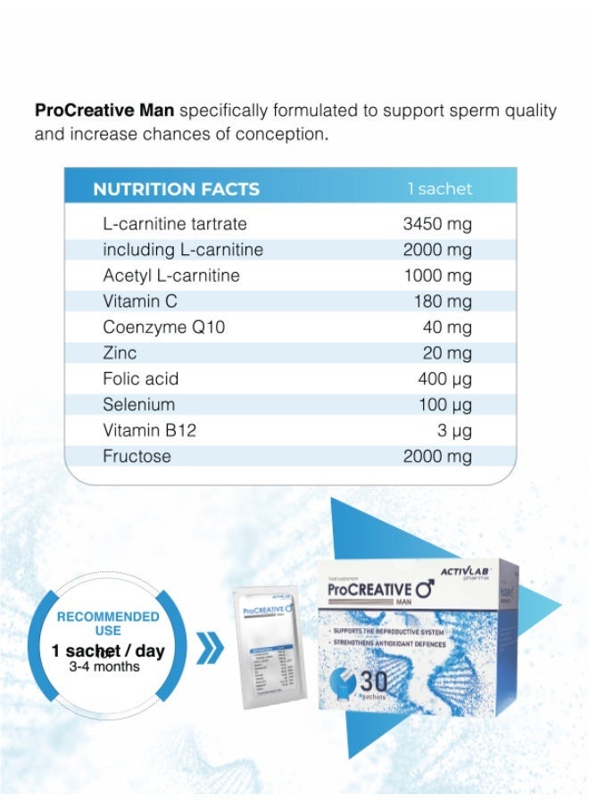 Activlab Pharma ProCreative Man, 30 sachets, fertility support for men - Image 4