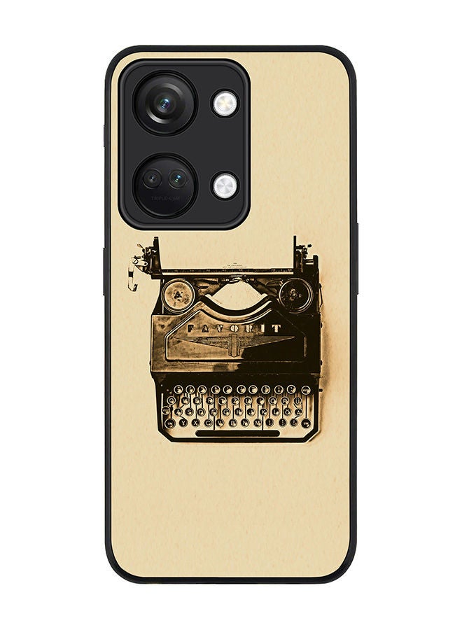 Stylizedd Rugged Black edge case for ONEPLUS NORD 3 5G / OnePlus Ace 2V, Slim fit Soft Case Flexible Rubber Edges Anti Drop TPU Gel Thin Cover -  Typewriter - Image 1