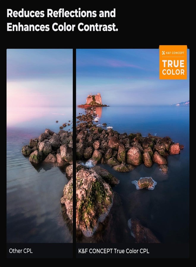 كيه آند إف كونسبت فلتر K&F CONCEPT 58mm True Color Variable ND CPL، فلتر عدسة مستقطب ND2-ND32 2 في 1 لعدسة كاميرا Fader، فلتر مستقطب بكثافة محايدة (سلسلة Nano-X). - Image 4