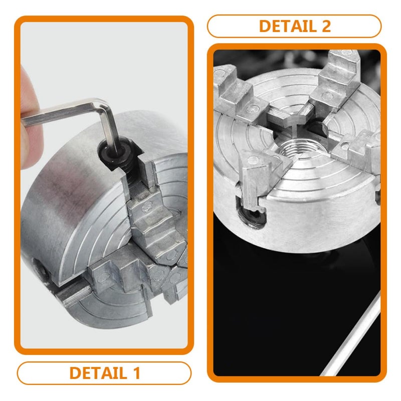 دليل مصغر لخراطة ذات 4 فكوك، ماسك من سبيكة الزنك لأدوات الخراطة DIY - Image 4