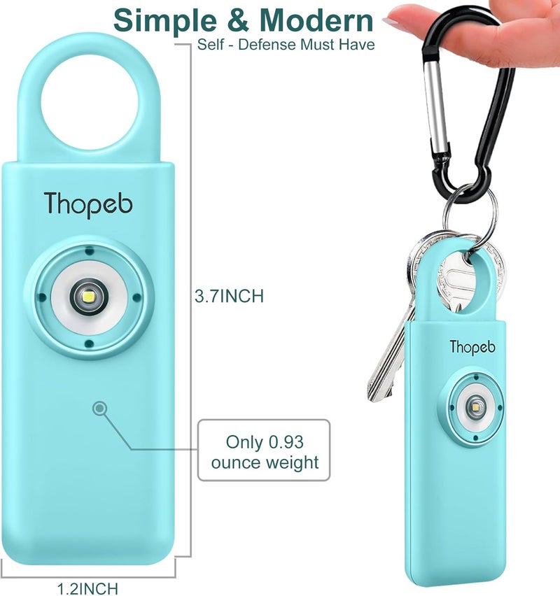 Thopeb –The Original Personal Safety Alarm for Women Self Defense – Elders & Kids Self Defense Keychain Siren – 135dB Loud Siren Bird Sound – Cute Key Chains Protection (Aqua) - Image 3