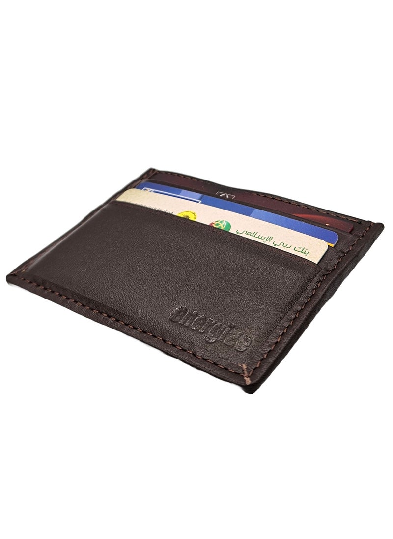 Energize Card Holder Genuine Leather Wallet for Men, Premium Leather Material with Versatile Compartment, Ideal for Traveling & Daily Use, Perfect Gift for Any Occasion  - Image 2