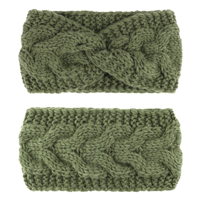 DRESHOW Winter Knit Chunky Headbands for Women Crochet Turban Knitted Ear Warmer Fashion Fashion Head Wrap Winter Accessories 4 Pack - Image 4